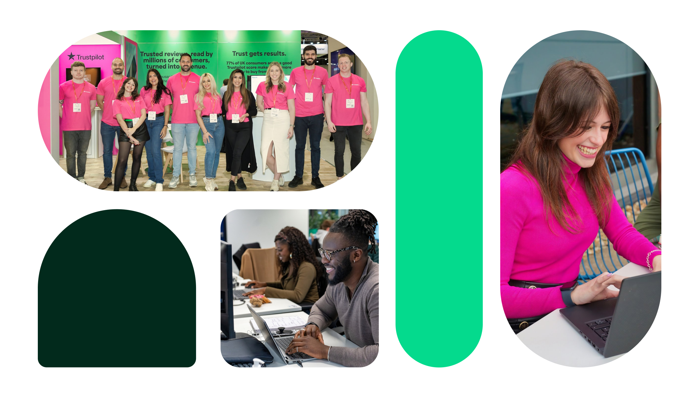 A photo of a group of Trustpilot employees smiling