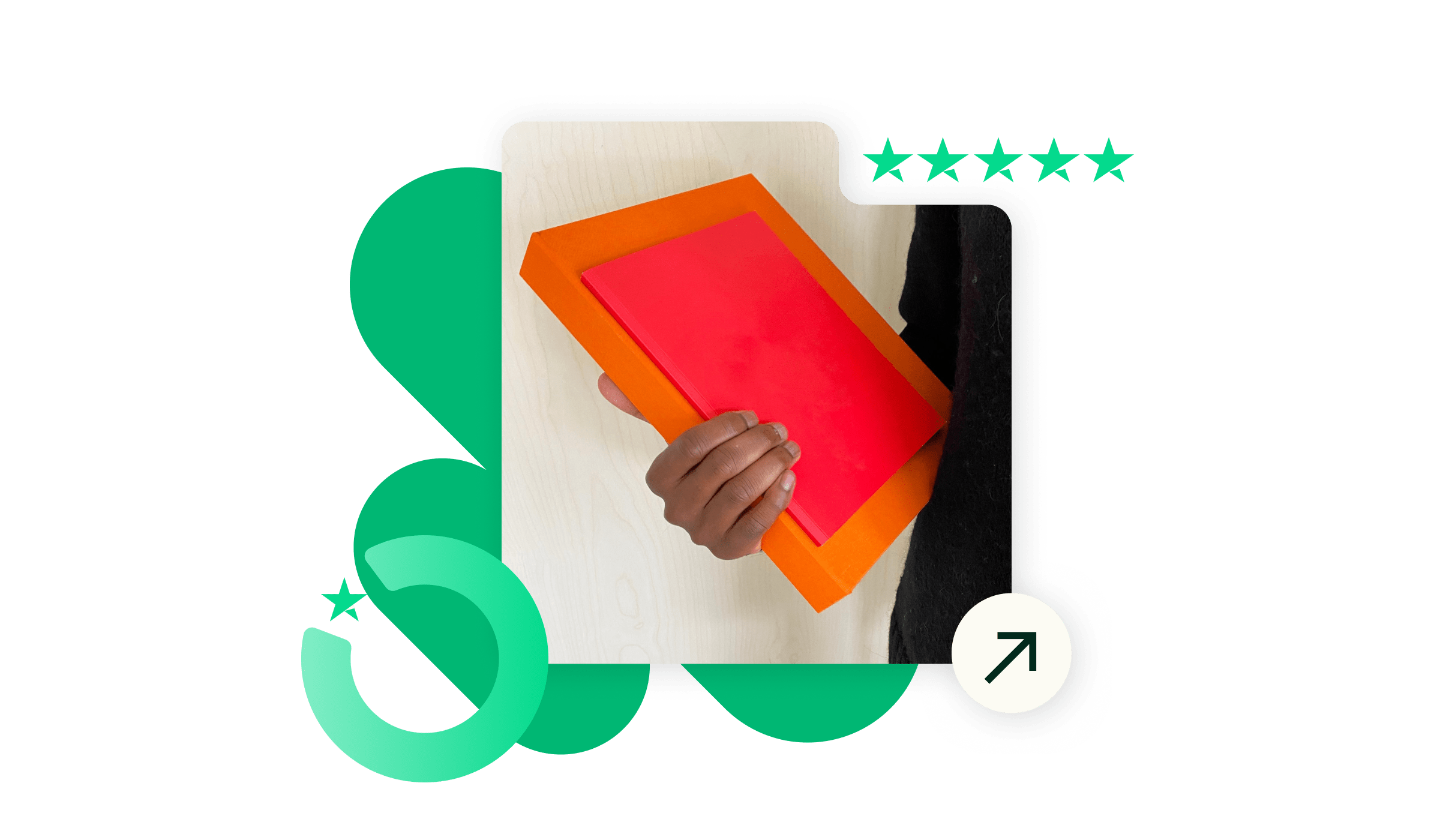 A close up photo of a person holding documents in their hand